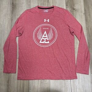 ACC Athletics Men's Size Medium M Under Armour Loose Fit Long Sleeve Shirt Red